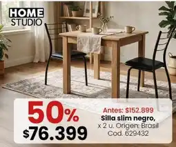 Coto Negro - silla slim negro, x 2 u. cod. 629432 oferta