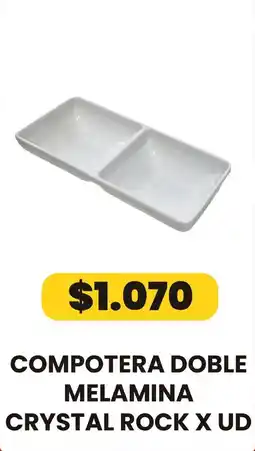 Autoservicio Capo Crystal rock compotera doble melamina oferta