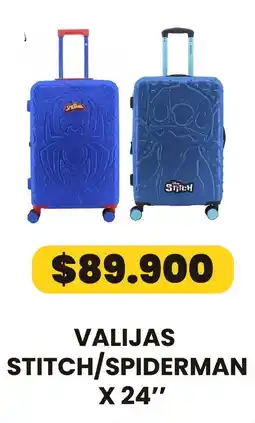 Autoservicio Capo Stitch/spiderman valijas oferta