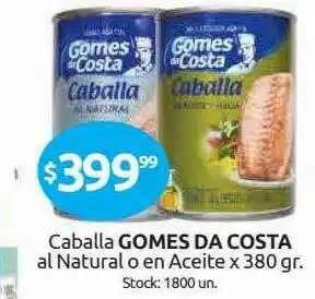 Cordiez Caballa Gomes Da Costa Al Natural O En Aceite oferta