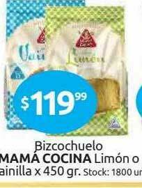 Cordiez Bizcochuelo Mamá Cocina Limón O Vainilla oferta