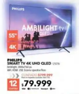 Nexon Philips smart tv 4k uhd qled oferta