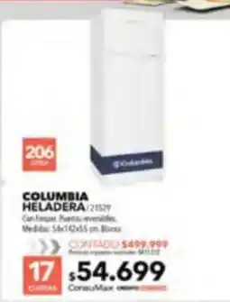 Nexon Columbia heladera oferta
