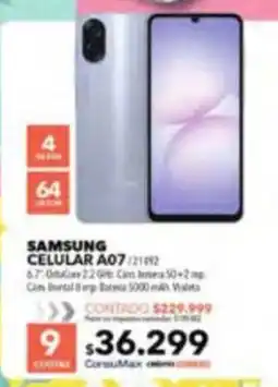 Nexon Samsung celular a07 oferta