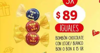 Supermercados Toledo Bombón Chocolate Con Leche Blanco Bon O Bon oferta