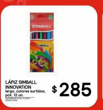 Supermercados Vea Lápiz Simball Innovation Largo Colores Surtidos Pck. 12 oferta