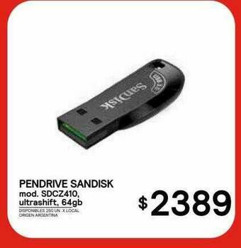 Supermercados Vea Pendrive Sandisk Mod. Sdcz410. Ultrashift 64gb oferta