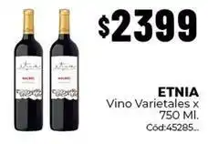 Diarco Etnia - vino varietales x 750 ml oferta