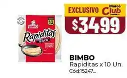 Diarco Bimbo - rapiditas x 10 un. cód:15247 oferta