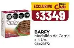 Diarco Barfy - medallón de carne x 4 un. cód:28572 oferta