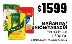 Diarco Mañanita/unión/taragüí yerba mate x 500 gr. cód:50408-50406-50404 oferta