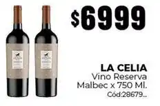 Diarco La celia - vino reserva malbec x 750 ml oferta