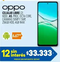 Casa del Audio Oppo celular libre oferta