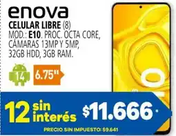 Casa del Audio Enova celular libre oferta