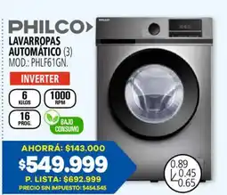 Casa del Audio Philco lavarropas automático oferta
