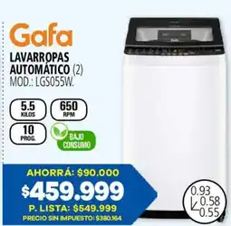 Casa del Audio Gafa lavarropas automático oferta