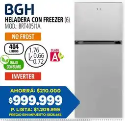 Casa del Audio Bgh heladera con freezer oferta
