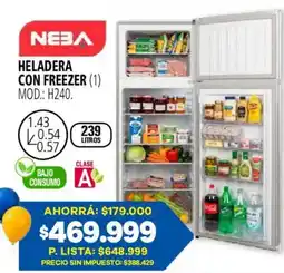Casa del Audio Neba heladera con freezer oferta