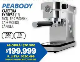 Casa del Audio Peabody cafetera express oferta