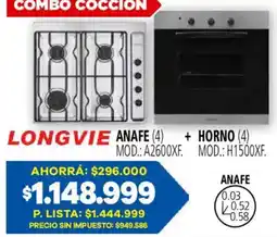 Casa del Audio Longvie anafe horno oferta