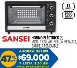Casa del Audio Sansei horno eléctrico oferta