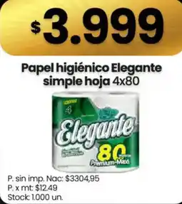 Changomas Elegante papel higiénico simple hoja oferta