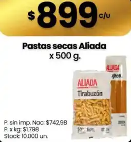 Changomas Aliada pastas secas oferta