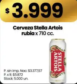 Changomas Stella artois cerveza rubia oferta
