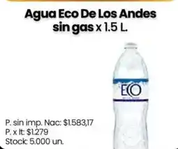 Changomas Agua Eco De Los Andes sin gas oferta