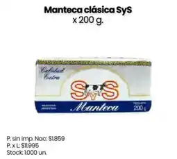 Changomas SyS manteca clásica oferta