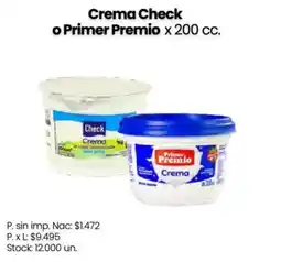 Changomas Check crema o Primer Premio crema oferta