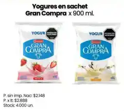 Changomas Gran compra yogures en sachet oferta