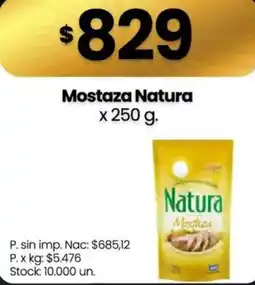 Changomas Natura mostaza oferta