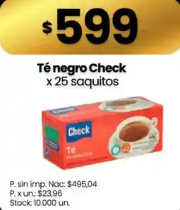 Changomas Check té negro oferta