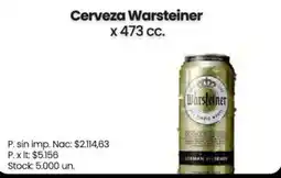 Changomas Warsteiner cerveza oferta