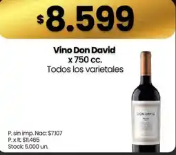 Changomas Don david vino oferta