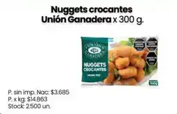 Changomas Unión Ganadera nuggets crocantes oferta
