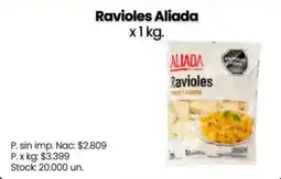 Changomas Aliada ravioles oferta