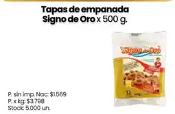Changomas Signo de Oro tapas de empanada oferta