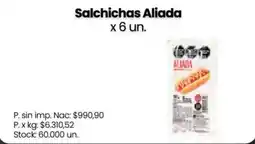 Changomas Aliada salchichas oferta