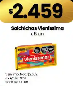 Changomas Vienissima salchichas oferta