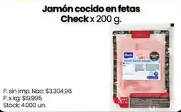 Changomas Check jamón cocido en fetas oferta