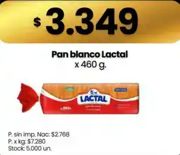 Changomas Lactal pan blanco oferta