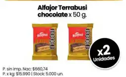 Changomas Terrabusi alfajor chocolate oferta