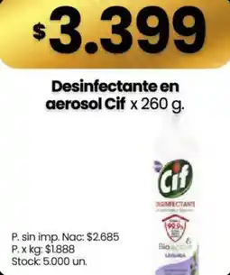 Changomas Cif desinfectante en aerosol oferta