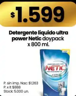 Changomas Netic detergente liquido ultra power doypack oferta