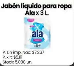Changomas Ala jabón líquido para ropa oferta