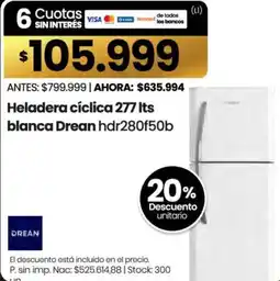 Changomas Dream heladera cíclica oferta
