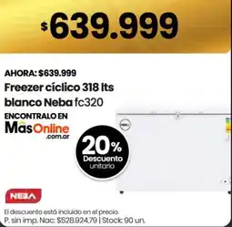 Changomas Neba freezer cíclico 318 lts blanco oferta