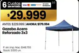Changomas Gazebo acero reforzado 3x3 oferta